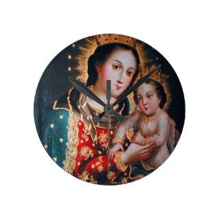 OUR LADY REFUGE OF SINNERS ROUND WALL CLOCK