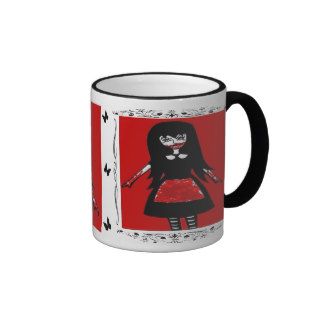 "Scarlet Charlotte" Spooky Horror Girl Coffee Mug