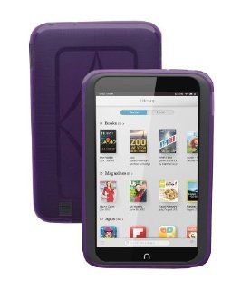 GizmoDorks TPU Hard Skin Cover Case for Barnes & Noble Nook HD 7" with Carabiner Key Chain   Purple Computers & Accessories