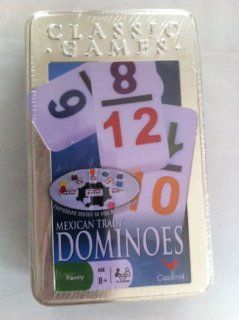 Mexican Train Dominoes with 2 Color Numbers Toys & Games