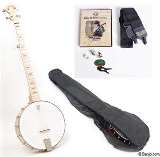 Deering Goodtime 5 String Banjo Bluegrass Starter Pack with EZ Resonator Musical Instruments