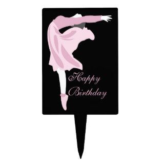 Dancer Dancing Ballet Dance Art Happy Birthday Cake Pick