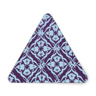 purple floral print triangle sticker
