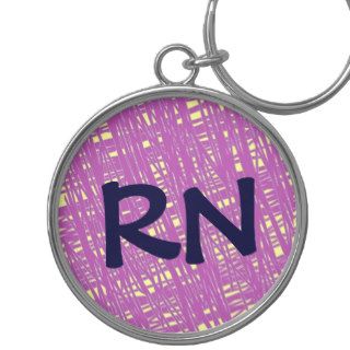 RN key chain registered nurse pink
