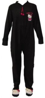 Hello Kitty Comfy n' Cozy Black Footed Pajamas (Lrg)