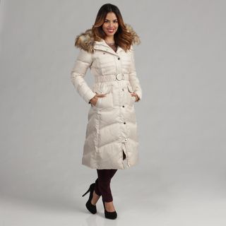 Laundry Women's Quilted Front Belted Down Coat Parkas