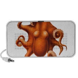 Creepy Orange Octopus Mini Speakers