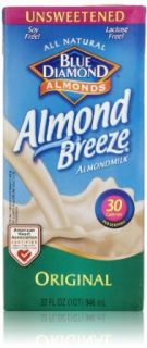 Blue Diamond Almond Breeze, Unsweetened Original, 32 Fl Oz Prime Pantry