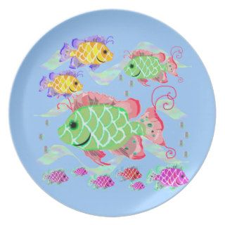 Tropical Fish Melamine Plate