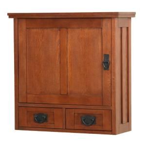 Home Decorators Collection Artisan 23.5 in. W Wood Door Wall Cabinet in Light Oak 0426610950