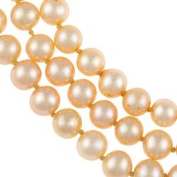 DaVonna Golden FW Pearl 64 inch Endless Necklace (6.5 7 mm) DaVonna Pearl Necklaces
