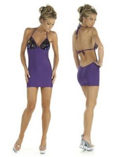 Sexy Purple Sequin Mini Dress   SMALL Adult Exotic Apparel Clothing