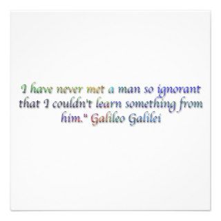 Galileo Galilei quote Personalized Invitations
