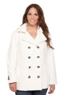 White Hooded Pea Coat Outerwear