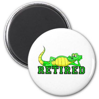 Cool retirement gator refrigerator magnet