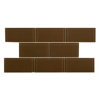 SomerTile 3x6 inch Reflections Earth Glass Mosaic Tile (Case of 64) Wall Tiles