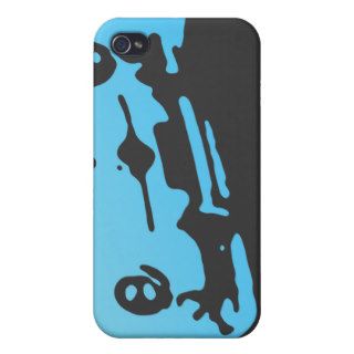 Fiat 600 Detail   Lt blue on dark iPhone 4/4S Covers