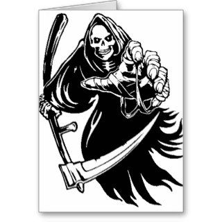 grim reaper darkness greeting card