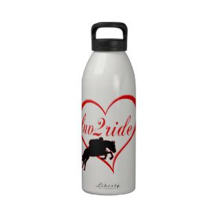 Equestrian Horse Animal luv2ride Love To Ride Reusable Water Bottles