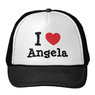 I love Angela heart T Shirt Trucker Hat