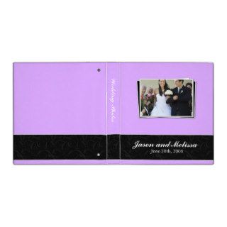 Lavender and Black Lace Wedding Binder