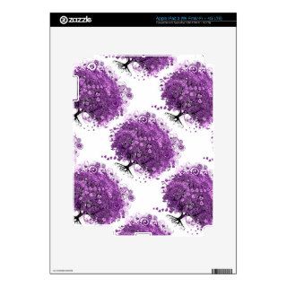 Radiant Purple Heart Leaf Tree Wedding iPad 3 Decal