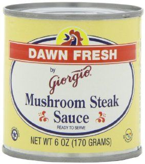 Giorgio Dawn Fresh Mushroom Steak Sauce, 6 Ounce (Pack of 12)  Steak Sauce Condiments  Grocery & Gourmet Food