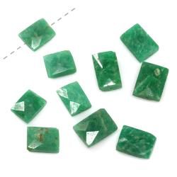 Beadaholique Green ite Faceted Rectangle Gem Beads 8 15mm (Set of 10) Beadaholique Loose Beads & Stones