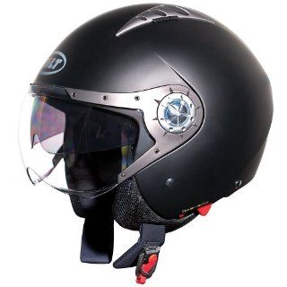 BILT Pilot Open Face Motorcycle Helmet   XL, Matte Black Automotive