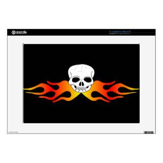 Skull And Flames 15" Laptop Decals