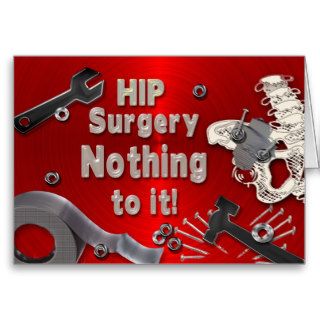 HIP SURGERY GET WELL CARD   DUCT TAPE