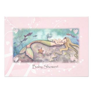 Mermaid Lullaby Baby Shower Invitations
