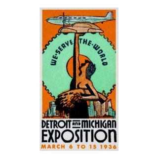 1936 Detroit Michigan Expo Poster