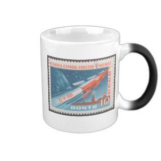 Yuri Gagarin Vostok 1 is 1st Man in Space Coffee Mugs
