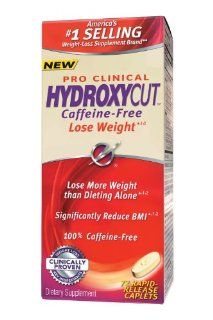 Hydroxycut Pro Clinical  100% Caffeine Free 72 Rapid Release Caplets (PACK of 2) Health & Personal Care