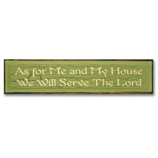 As For Me And My House We Will Serve The Lord (Green1)   Decorative Plaques