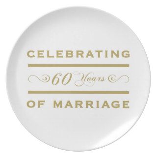Celebrating 60 Years Of Marriage Party Plates