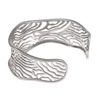 La Preciosa Sterling Silver Zebra Stripes Bangle Bracelet La Preciosa Sterling Silver Bracelets