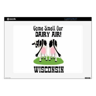 Come Smell Our Dairy Air Wisconsin 15" Laptop Skin