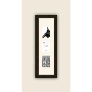 PTM Images 3 Opening Vertical 4 in. x 6 in. White Matted Espresso Photo Collage Frame 8 0510
