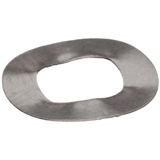 Compression Type Wave Washer, Carbon Steel, 3 Waves, Inch, 0.449" ID, 0.74" OD, 0.012" Thick, 0.748" Bearing OD, 1680lbs/in Spring Rate, 110.3lbs Load, (Pack of 10) Flat Springs