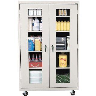 Clear View Series Mobile Storage Cabinet   36"W x 18"D x 78"H   Home Office Cabinets