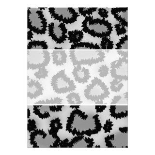 Leopard Print Pattern, Black and Gray. Announcements