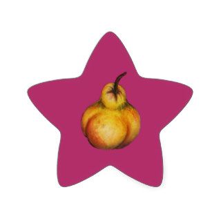 Rubenesque Pear Star Star Stickers