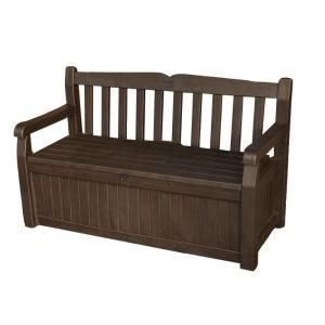 Keter 70 gal. Bench Deck Box in Brown 213126