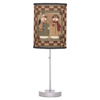 Country Snowman Holiday table lamp
