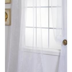 White Faux Organza Sheer Curtain Panel Pair EFF Sheer Curtains
