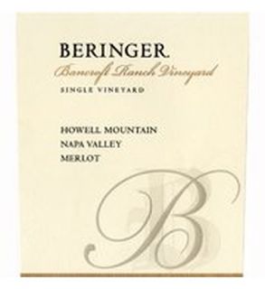 Beringer Howell Mountain Bancroft Ranch Merlot 2006 Wine
