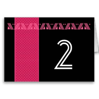 Table Tent   Black, Pink, and White Greeting Card