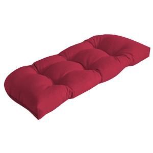 Arden Chili Red Solid Tufted Outdoor Bench Cushion DISCONTINUED FB08393B 9D1